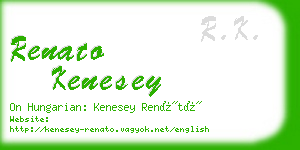 renato kenesey business card